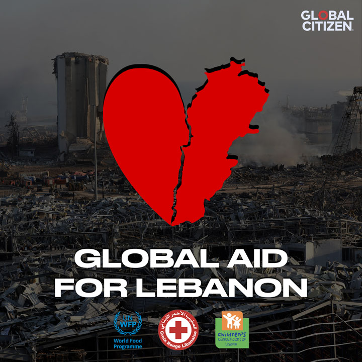 وسيم وريما صليبي يُطلقون حملة تبرّع مع جمعيّةGlobal Citizen لدعم الصليب الأحمر اللبنانيّ ومركز سرطان الأطفال وبرنامج الأغذية العالميّ للأمم المُتّحدة