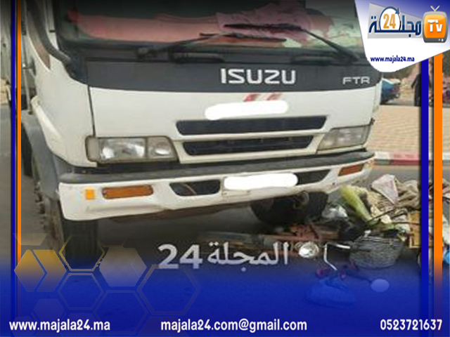 شاحنة كبيرة تضع حدا لحياة سائق دراجة نارية ببيوكرى