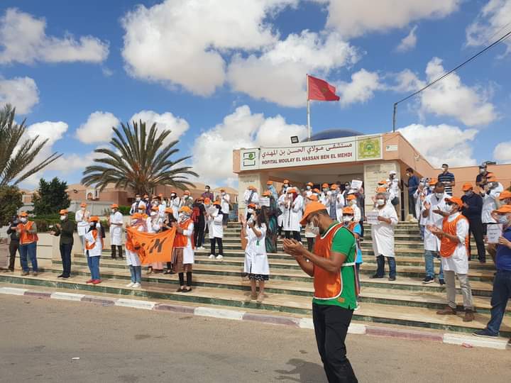 بلاغ..الجامعة الوطنية للصحةتنظم وقفتها الاحتجاجية ضد إدارة مستشفى الحسن بن المهدي بالعيون رغم العراقيل