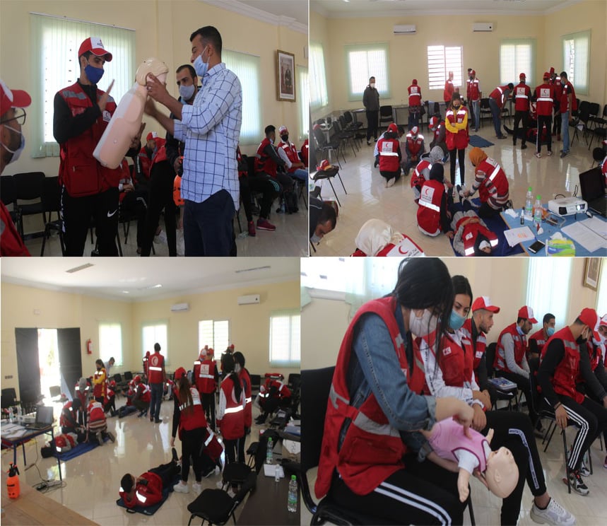 دورة تكوينية في مجال الإسعافات الأولية من تنظيم الهلال الأحمر المغربي بسطات