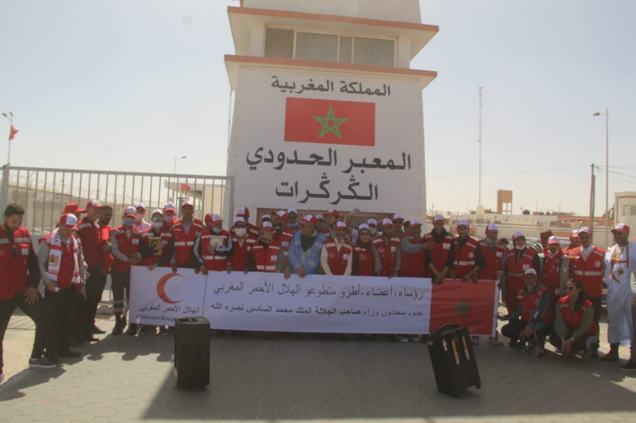 الهلال الأحمر المغربي بجهة مراكش أسفي يشارك في رحلة لمعبر الكركارات