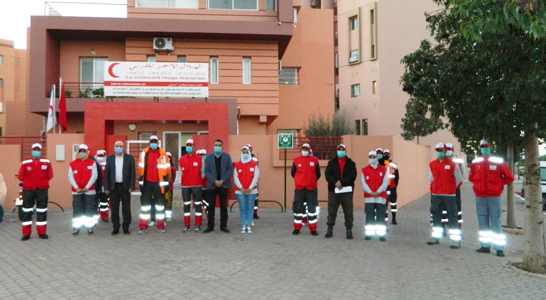 الهلال الأحمر المغربي بجهة مراكش أسفي يشارك في عملية التلقيح ضد وباء كورونا