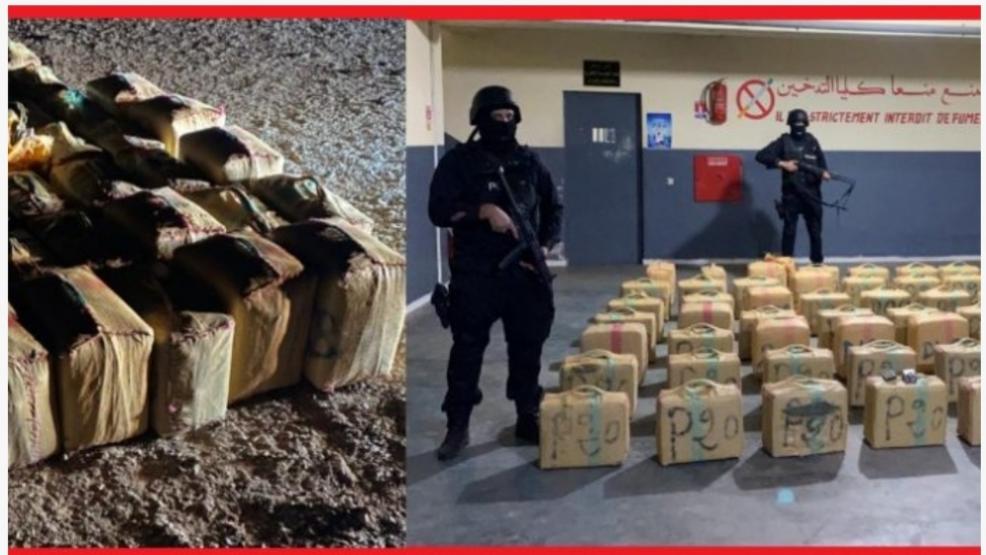 تفكيك شبكة تنشط في التهريب الدولي للمخدرات و حجز حوالي طنين من مخدر الشيرا