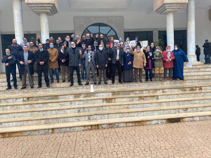 بنسليمان: نقابة العدل تنظم وقفة احتجاجية ضد استعمال الشطط في السلطة