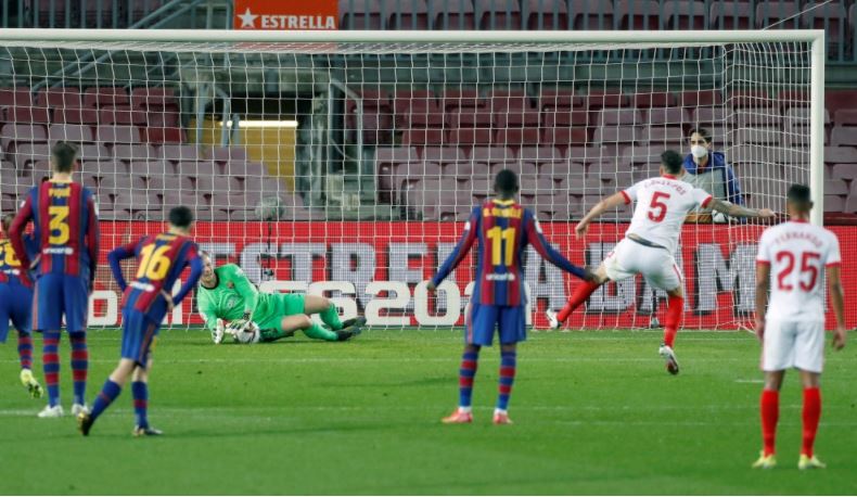 برشلونة يدُكُّ شباك  إشبيلية بثلاثية نظيفة ويتأهل لنهائي كأس إسبانيا