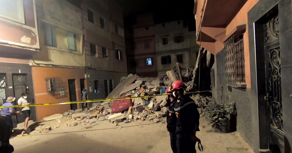 مُفجع انهيار بناء يخلف قتيلا ومصابا في بلفاع ضواحي استوكة