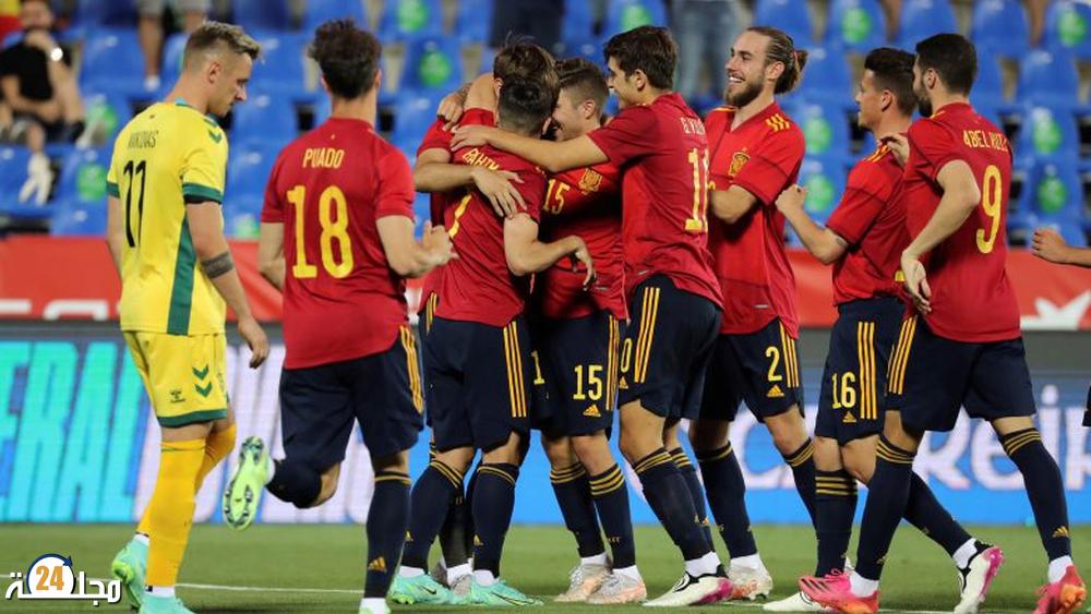 تغلب شبان اسبانيا برباعية نظيفة على ليتوانيا