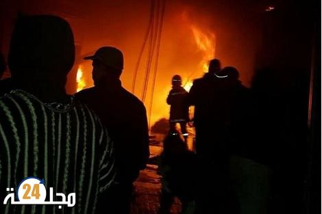 زاكورة.. حريق مهول يأتي على سوق أسبوعي ويحوله إلى رماد