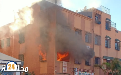 بسبب تماس كهربائي.. اندلاع حريق مهول داخل منزل