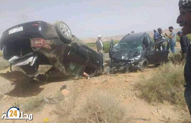 إصطدام بين سيارتين خلف مصرع أسرة كاملة