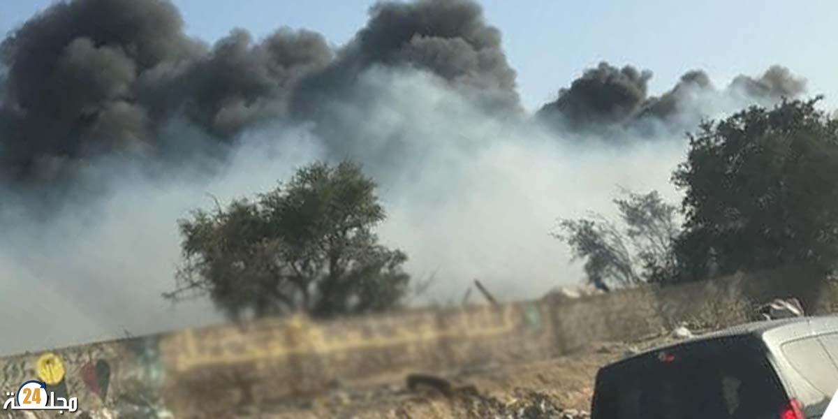 نشوب حريق بمستودعات خاصة بإعادة تدوير مخلفات النفايات البلاستيكية