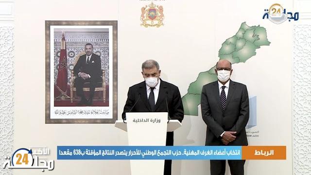 بالفيديو…اكتساح لحزب التجمع الوطني للأحرار في نتائج انتخابات الغرف المهنية ب638 مقعدا