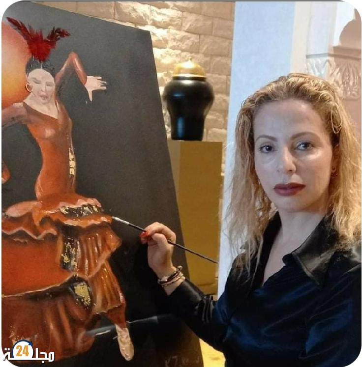 الفنانة التشكيلية كميليا الزرقاني .. إحساس إبداعي ولوحات في غاية الجمال