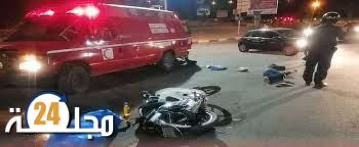 حادثة سير خطيرة بين دراجة نارية وشاحنة تستنفر العناصر الأمنية