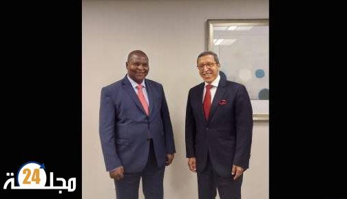 رئيس جمهورية إفريقيا الوسطى يستقبل السفير هلال