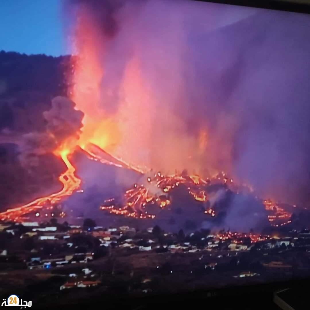 إنفجار بركان في جزر الكناري