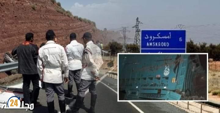 حادث سير خطير ينهي حياة سائق شاحنة بأمسكرود