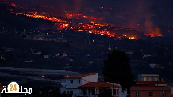 صادم…حمم بركان الكناري تصل إلى المنازل