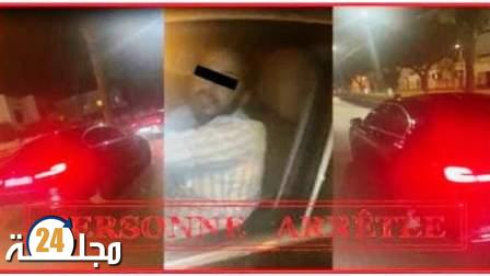توقيف سائق ظهر في فيديو يحمل شخصا فوق غطاء محرك سيارته