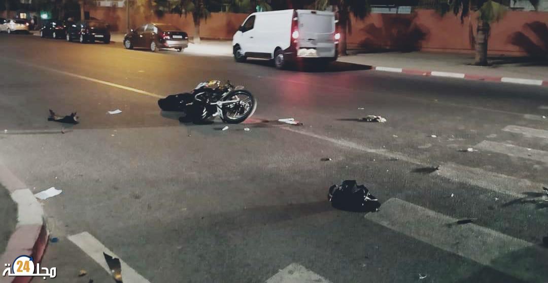 حادثة سير خطيرة ترسل سائق الدراجة النارية الى المستعجلات