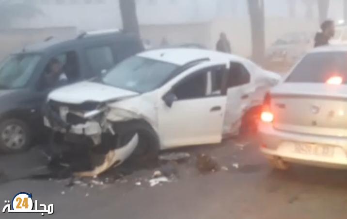 بسبب الضباب الكثيف…وقوع حادثة سير خطيرة بمحاداة كورنيش الجديدة