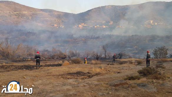 اشتوكة أيت باها.. السيطرة بشكل نهائي على حريق “واحة تاركا”