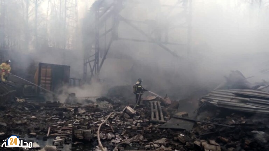 ارتفاع حصيلة ضحايا حريق مصنع روسي إلى 15 قتيلا