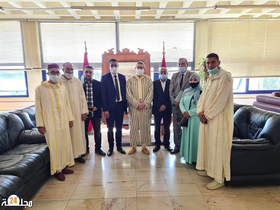 والي جهة سوس ماسة، عامل أكادير اداوتنان يستقبل السيد عبد الحق ارخاوي رئيس غرفة الصناعة التقليدية لجهة سوس ماسة