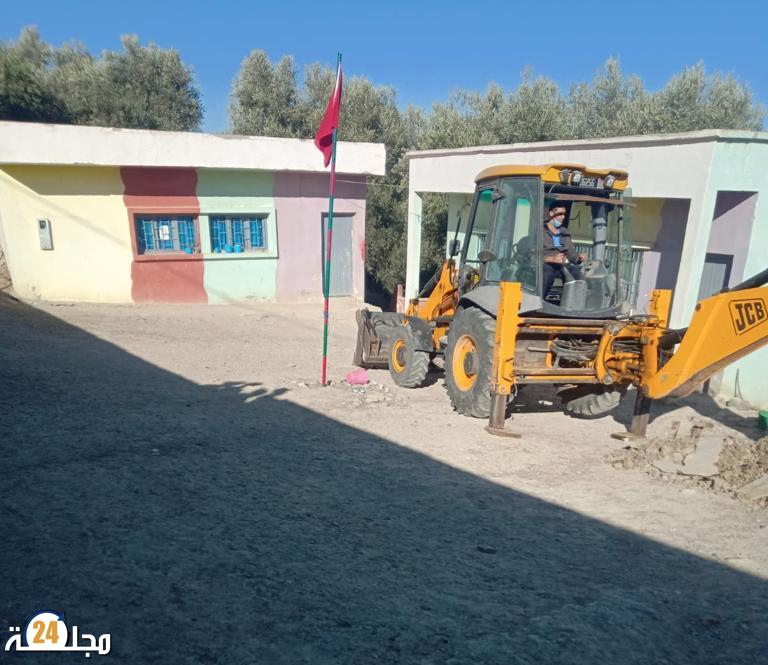 جماعة ونانة تقوم بتأهيل الوحدة المدرسية الدهاري