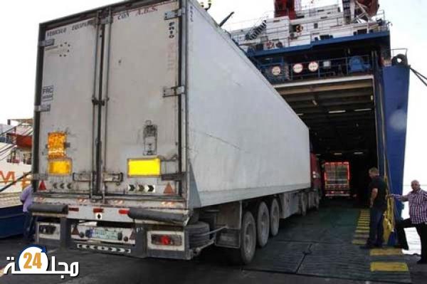 إحباط محاولة تهريب كمية كبيرة من المخدرات على متن شاحنة للنقل الدولي