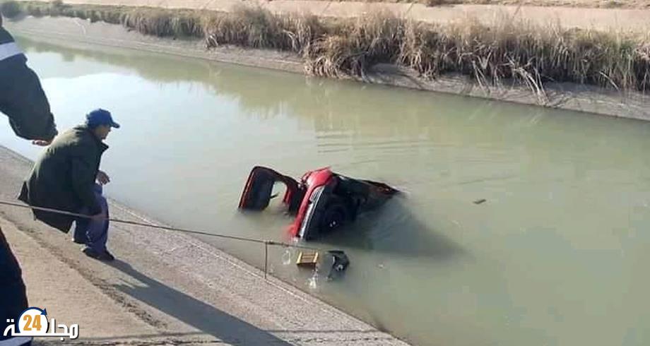 انتشال جثة رابعة لشخص من بين ضحايا حادث سقوط سيارة بقناة للري بأزيلال