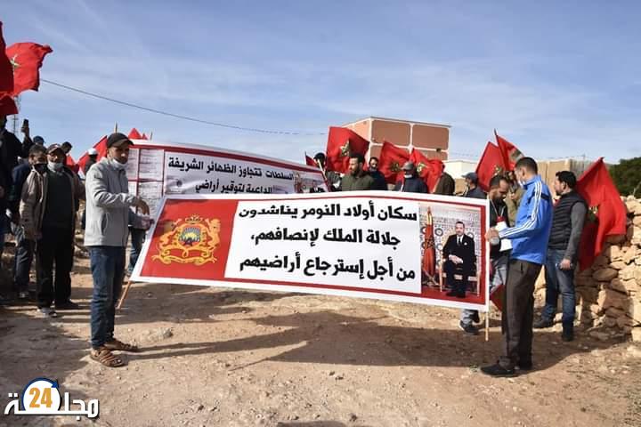 ساكنة أولاد النومر  تحتج بسبب “الترامي على أراضيها السلالية”