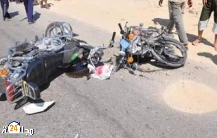 مصرع أربعيني وإصابة آخر في حادت إصطدام دراجتين ناريتين بطريق لبريكيين الرحامنة