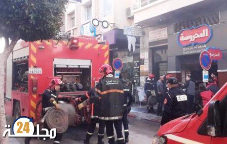 حريق مهول يأتي على مطعم بطنجة
