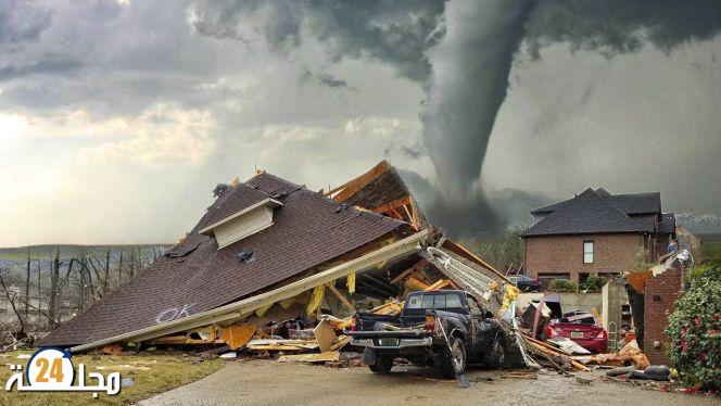 مشاهد مروعة لأعاصير وعواصف حصدت عشرات القتلى بأمريكا