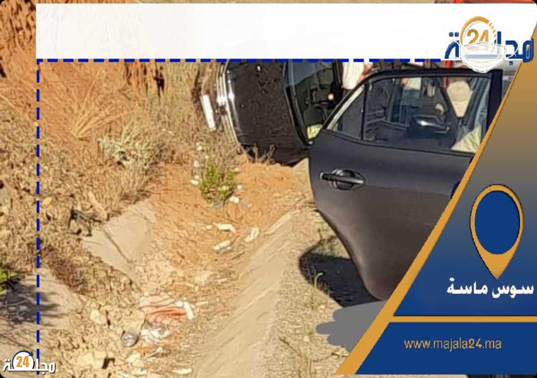 انـقلاب سيارة في حادثة سٓير خٓطيرة بضواحي أكادير