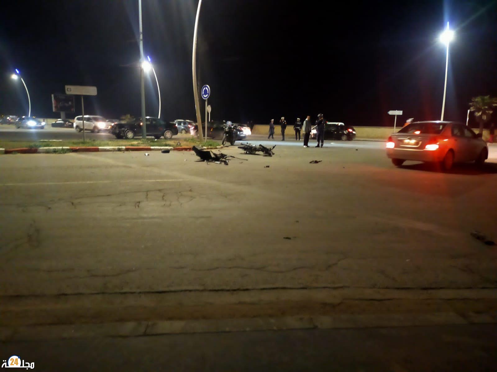 سيارة تفصل رأس صاحب دراجة نارية بالمدخل الشمالي لمدينة الجديدة