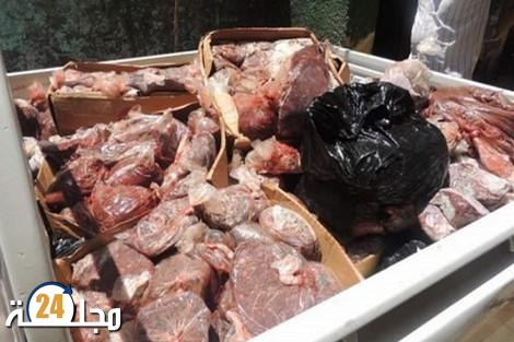 حجز كمية كبيرة من اللحوم الفاسدة كانت في طريقها لموائد الأسر بخنيفرة