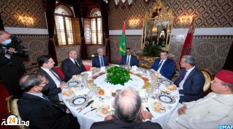 الملك محمد السادس يقيم مأدبة غداء على شرف الوزير الأول الموريتاني والوفد المرافق له