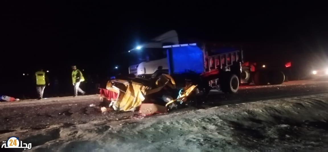 الجديدة….حادثة سير مميتة تودي بحياة شخصين بالقرب من مصور راسو