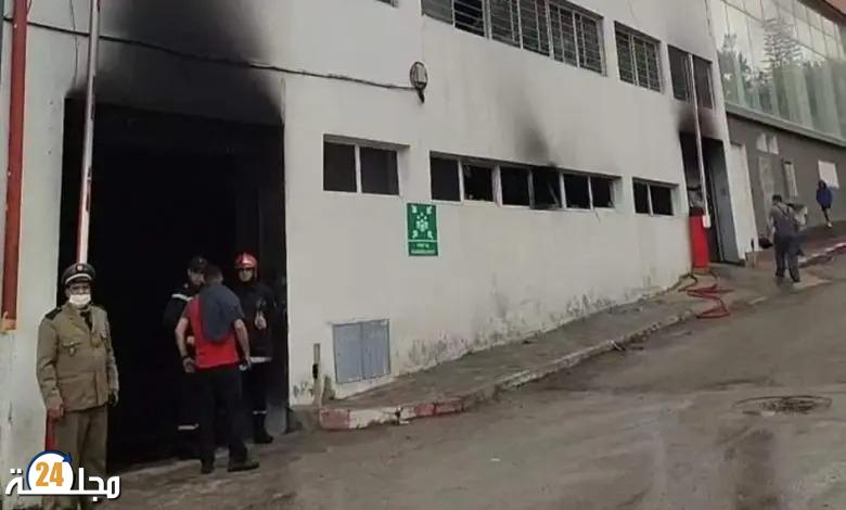 إصابات في حريق بمعرض للسيارات