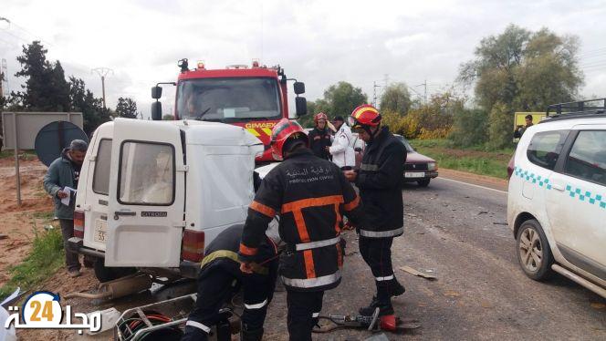 إصابة 13 شخصا في حادثة سير خطيرة بسيدي بنور في ثاني أيام عطلة العيد