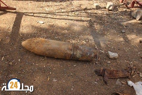 قذيفة حربية تستنفر السلطات
