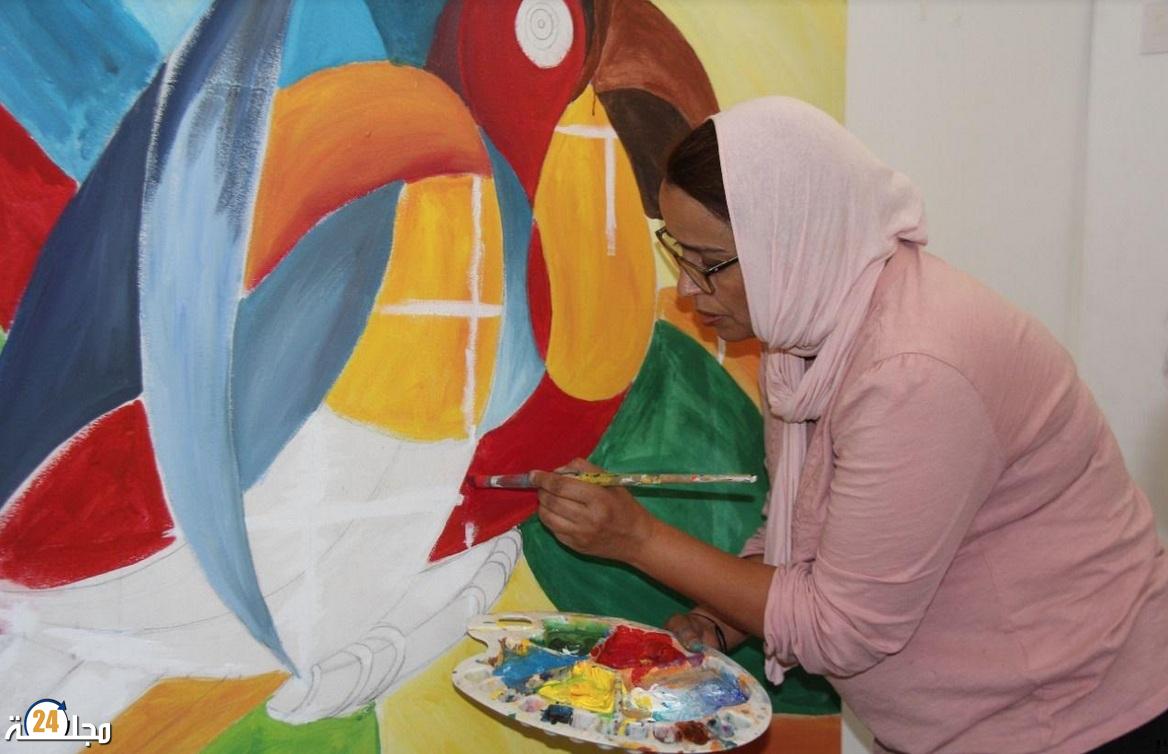 لوحات التشكيلية زينب النعيري فوح أريج سفانا وعطر زعفران