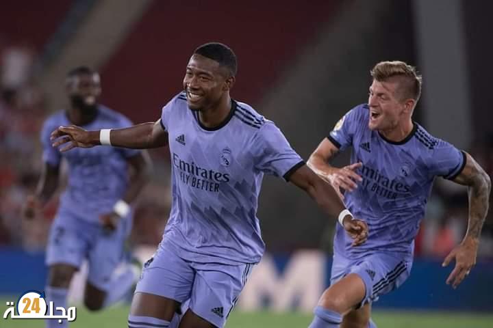 حامل لقب الليغا ريال مدريد يخرج من حملة الدفاع عن لقبه من عنق الزجاجة أمام ألميريا الصاعد .