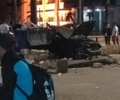 الجديدة…اصطدام سيارة تقودها سيدة بسور حديقة محمد الخامس