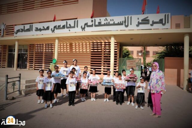 زيارة أطفال مركز الإيواء الأطفال المتخلى عنهم بالرحامنة لمرضى السرطان بمستشفى محمد السادس بمراكش