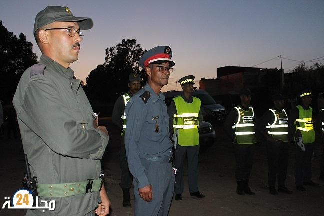 إنزال امني كبير لجهاز الدرك الملكي والقوات المساعدة بمهرجان التبوريدة حد اولاد فرج