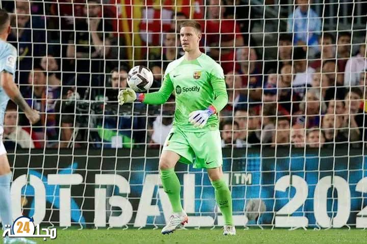 الألماني تير شتيغن يترك فريقه برشلونة على رأس مجموعة الليغا سانطندير للأسبوع الثامن بفوزه أمام صيلطا