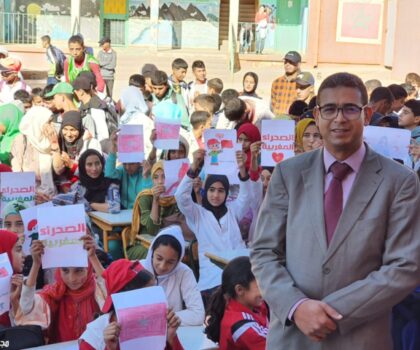 ابن أحمد…تلاميذ مؤسسة علال الفاسي يخلدون ذكرى عيد المسيرة الخضراء المظفرة وعيد الاستقلال المجيد